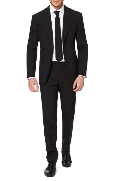 OPPOSUITS 'BLACK KNIGHT' TRIM FIT TWO-PIECE SUIT WITH TIE,OSUI-0050
