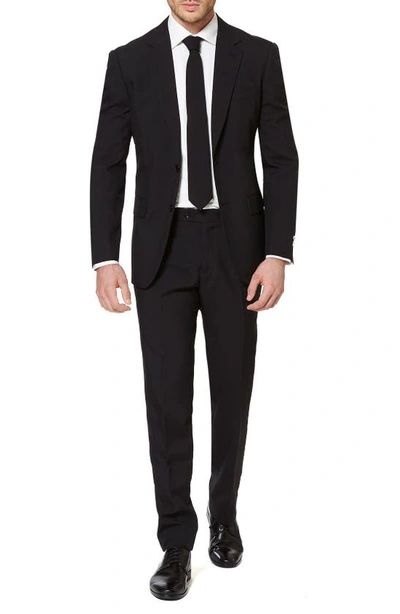 OPPOSUITS OPPOSUITS BLACK KNIGHT SLIM FIT TWO-PIECE SUIT & TIE SET,OSUI-0050