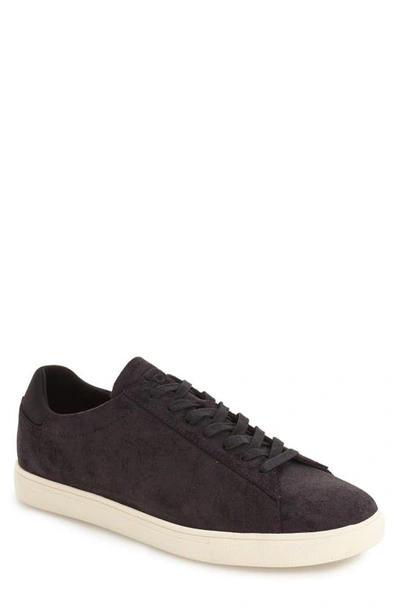 Clae Bradley Sneaker In Black Waxed Suede