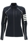 Thom Browne Compression Zip-up 4-bar Jacket In Blue,white