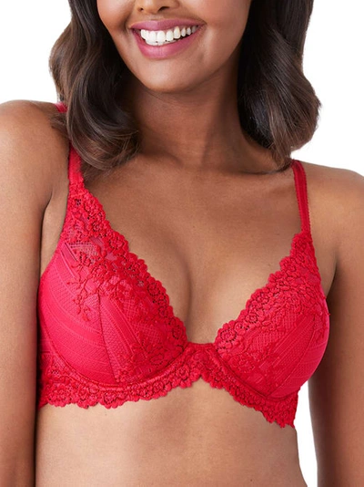Wacoal Embrace Lace Plunge T-shirt Bra In Persian Red
