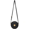 VERSACE BLACK 'LA MEDUSA' ROUND CAMERA BAG