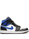 JORDAN AIR JORDAN 1 MID "RACER BLUE/BLACK/WHITE" SNEAKERS