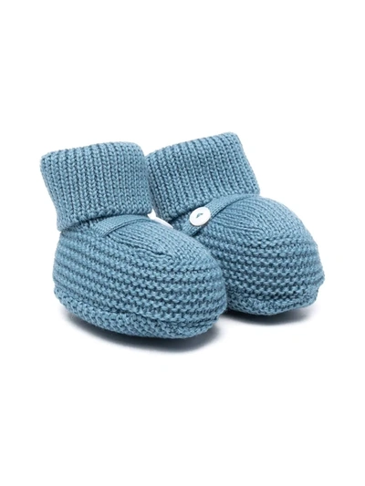Little Bear Babies' 针织拖鞋 In Blue