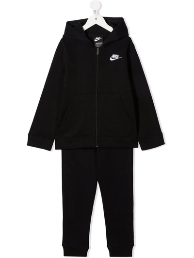 Nike Kids' Two-piece Jersey Tracksuit In Black
