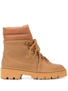 Gia Borghini Lace-up Cargo Ankle Boots In Brown