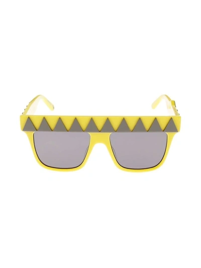 Stella Mccartney Kids' Square-frame Appliqué Sunglasses In Black