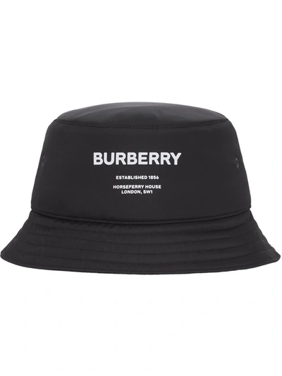 Burberry Men's Padded Nylon Bucket Hat In Black