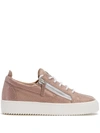 Giuseppe Zanotti Gail Metallic-effect Trainers In Pink