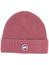 Canada Goose Wool Arctic Disc Rib Toque Beanie In Pink