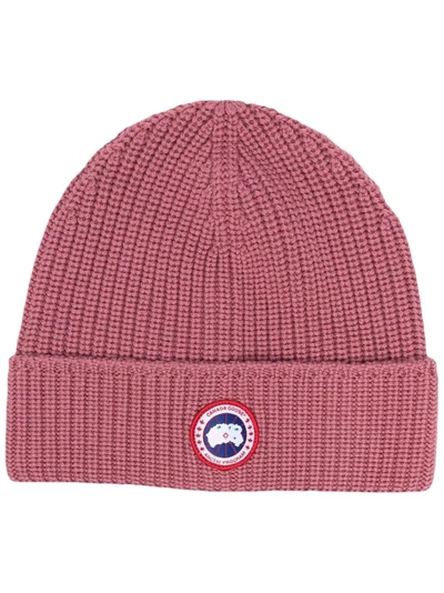 Canada Goose Wool Arctic Disc Rib Toque Beanie In Pink