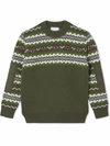 BURBERRY FAIR ISLE WOOL-CASHMERE JUMPER