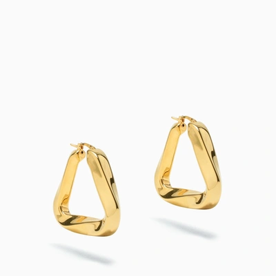 Bottega Veneta Triangle Earrings Large In Metal