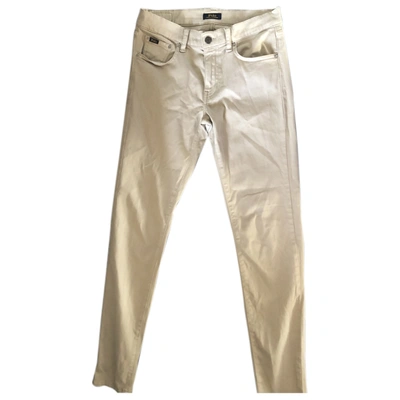 Pre-owned Polo Ralph Lauren Slim Pants In Beige