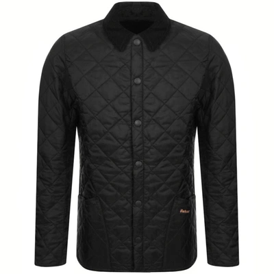Barbour Liddesdale Heritage Quilted Jacket Black In Blue