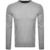 Tommy Hilfiger Solid Crewneck Sweater In Grey