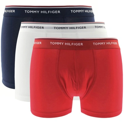 Tommy Hilfiger Underwear 3 Pack Trunks In Red