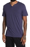 X-ray Notch Neck Pocket T-shirt In Denim