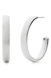Monica Vinader Fiji Large Hoop Earrings In Silver