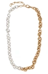 Saachi Two-tone Chunky Chain Necklace In Gold