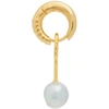Maria Black Gold & Blue Houseparty Huggie Earring In Gold