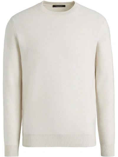 Ermenegildo Zegna Cashmere Crew-neck Jumper In White