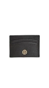 Tory Burch Robinson Card Case In Black