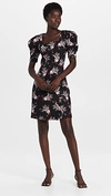 ADAM LIPPES PUFF SLEEVE MINI DRESS IN PRINTED COTTON TWILL,ALIPP30244