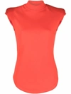 Attico Heavy Jersey T-shirt In Red