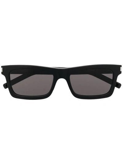 Saint Laurent 有色镜片方框太阳眼镜 In 黑色