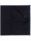 Paul & Shark Logo-print Scarf In Blue