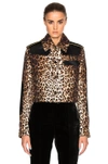 GIVENCHY Leopard Printed Grain de Poudre Jacket,16I3026339