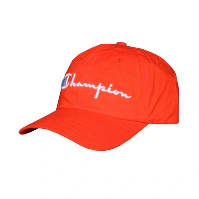 Champion Reverse Weave Script Logo Cap Red