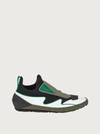 Ferragamo Colourblock Slip-on Sneakers In White