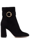 GIANVITO ROSSI BLACK PAMELA 85MM SUEDE ANKLE BOOTS