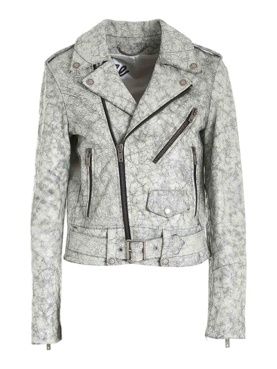 Golden Goose Chiodo Destiny Slim Biker Jacket In White