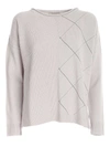 LE TRICOT PERUGIA MICRO BEADS SWEATER IN GREY
