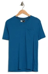 X-ray Patch Pocket V-neck T-shirt In Blue