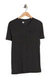 X-ray Patch Pocket V-neck T-shirt In Black