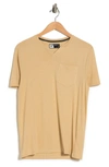 X-ray Notch Neck Pocket T-shirt In Khaki