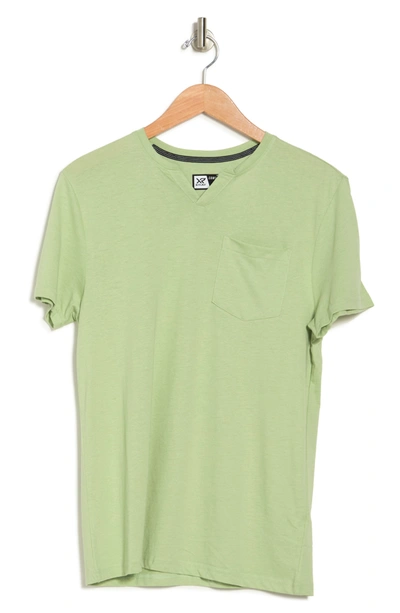 X-ray Notch Neck Pocket T-shirt In Dusty Mint