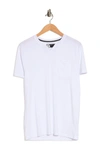 X-ray Notch Neck Pocket T-shirt In White