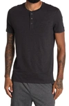 X-ray Pocket Henley Shirt In Black