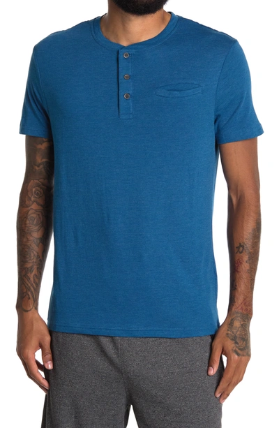 X-ray Pocket Henley Shirt In Blue