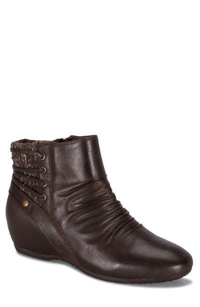 Baretraps Peanut Wedge Ankle Bootie In Dark Brown