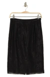 Red Valentino Lace Pencil Skirt In Nero