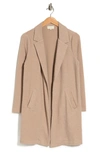 Melloday Soft Knit Topper Coat In Sand