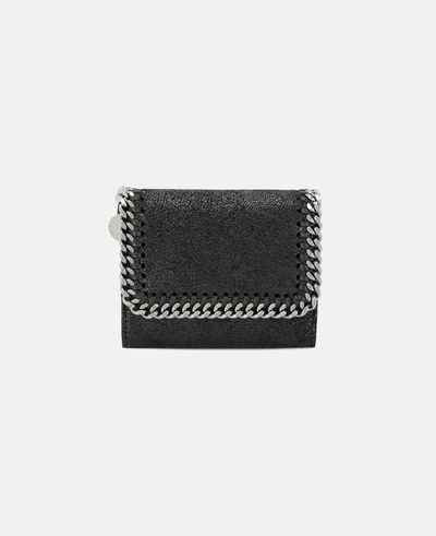 Stella Mccartney Falabella Small Flap Wallet In Black