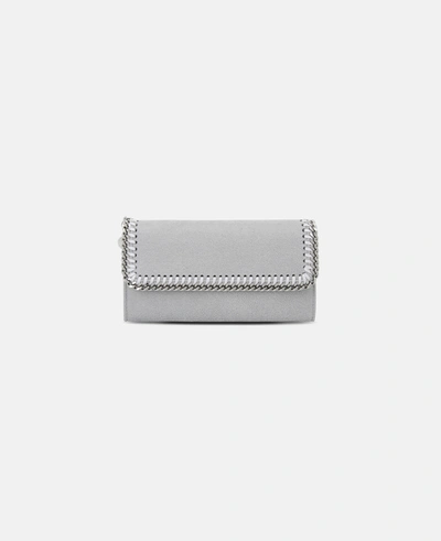 Stella Mccartney Falabella Continental Wallet In Grey