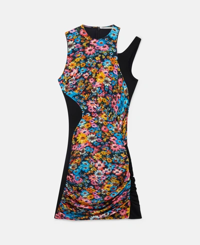 Stella Mccartney Multicolor Floral Round Neck Mini Dress